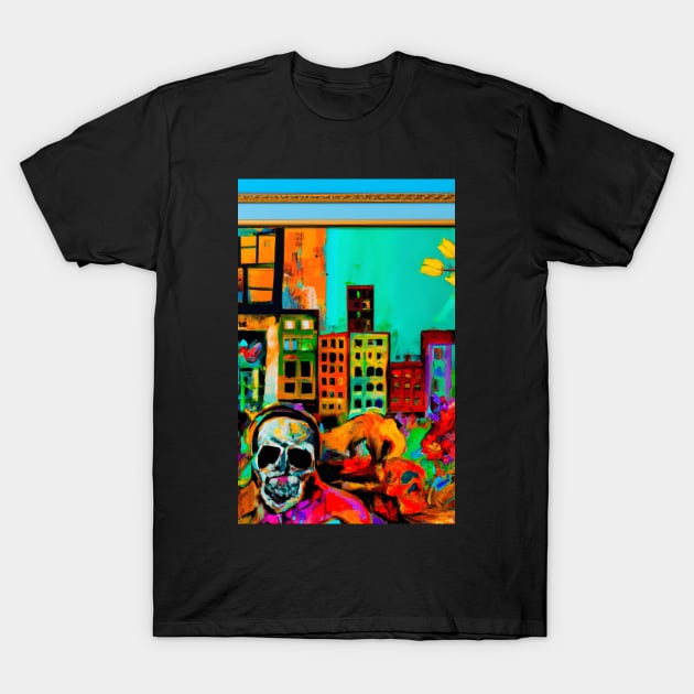 DAY OF THE DEAD SKULL7 T-Shirt by Art Unplugged